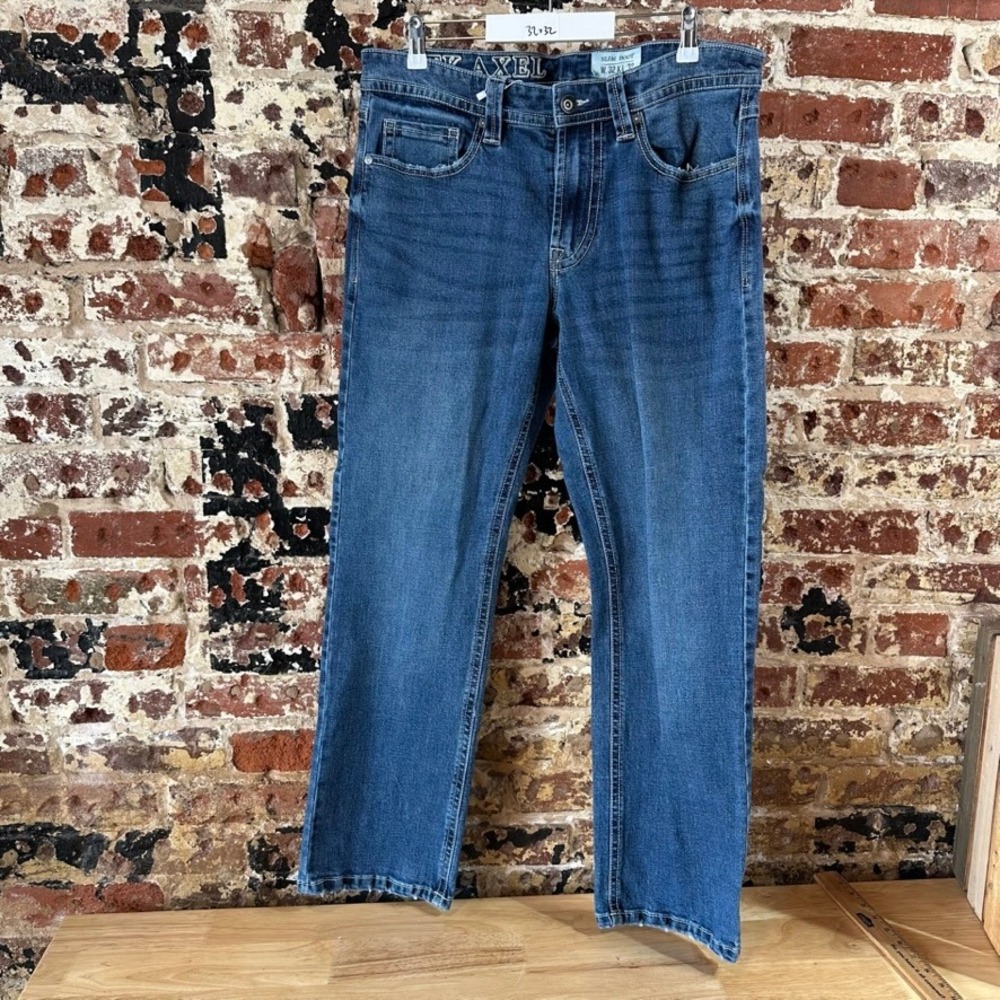 TK Axel Slim Boot Blue Jeans Men's 32x32 Cowboy Western